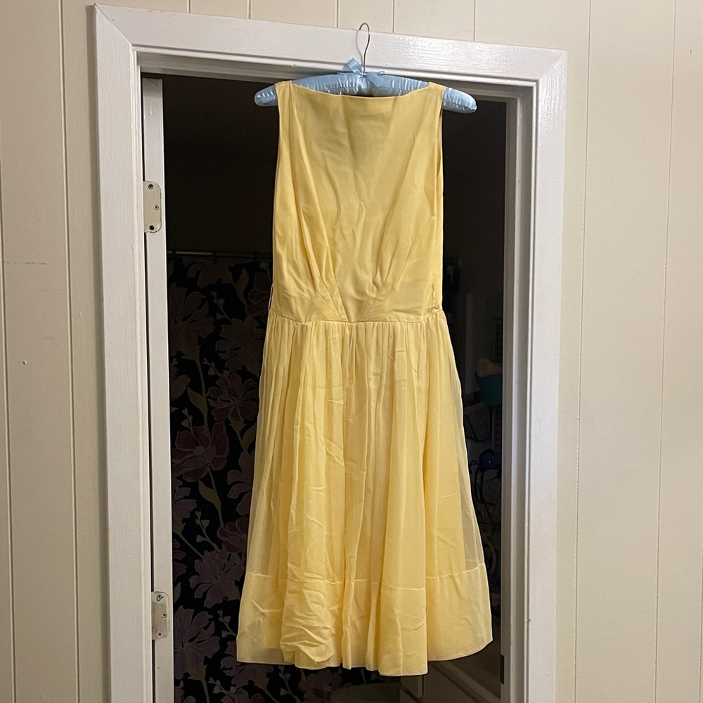 Vintage 1950s 1960s 1970s yellow dress